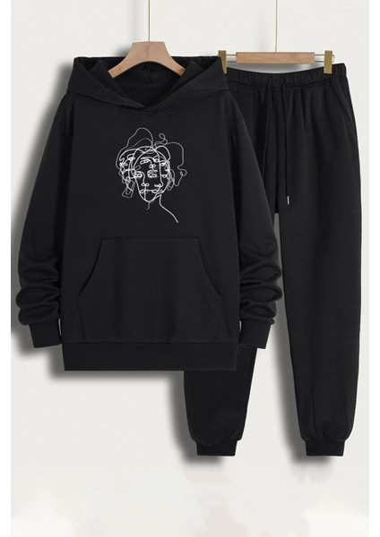 Unisex Woman One Line Baskılı Eşofman Takımı