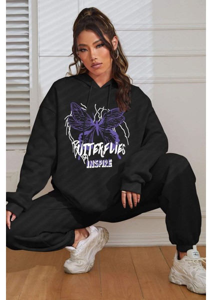 Unisex Butterfly Baskılı Eşofman Takımı fiyatları