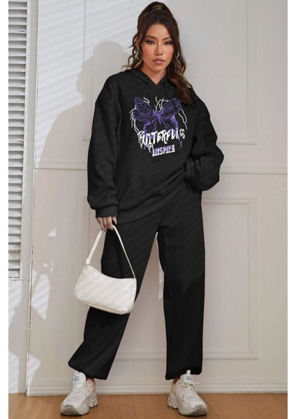 Unisex Butterfly Baskılı Eşofman Takımı modelleri