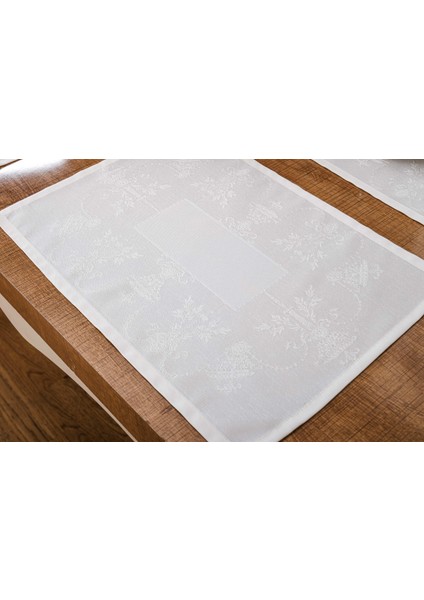 Ayda Jakar Polyester Kumaş Krem Amerikan Servis 33,5X46 cm Gri 4 AD-1387