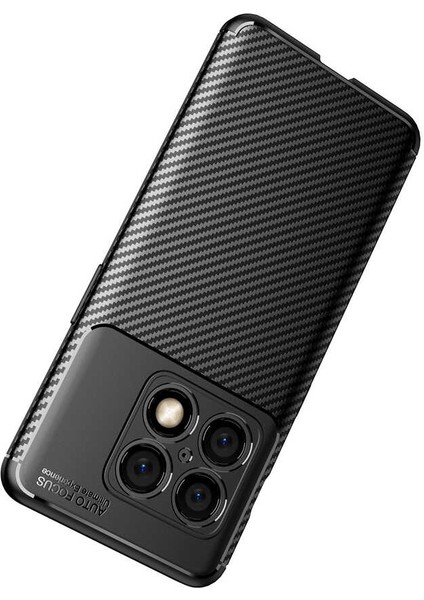 Oneplus 10 Pro Kılıf Rugged Armor Karbon Desenli Lüx Negro Silikon Arka Kapak Lacivert