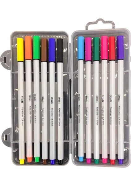 Fineliner Keçeli Kalem 0.4 mm 12 Renk fiyatları