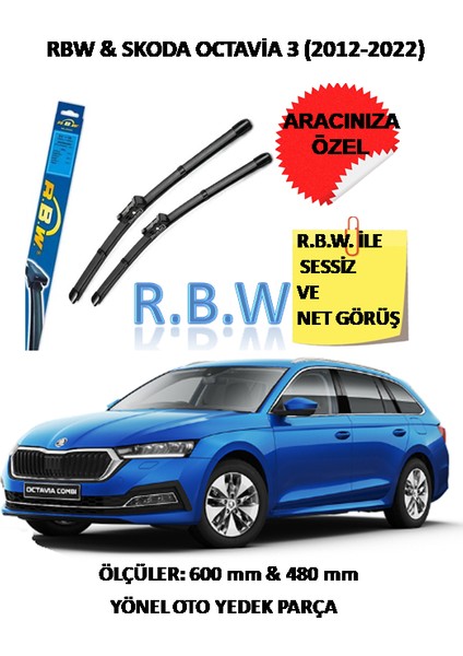 Skoda Octavia 3 (2012-2022) Aracınız Için Özel Muz Tip Silecek Takımı