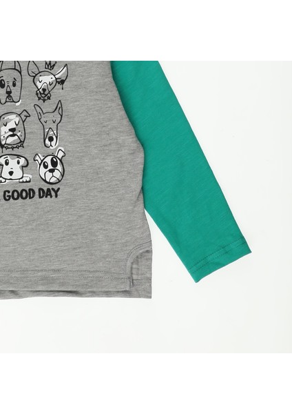Erkek Bebek Bisiklet Yaka Yırtmaç Detaylı T-Shirt modelleri