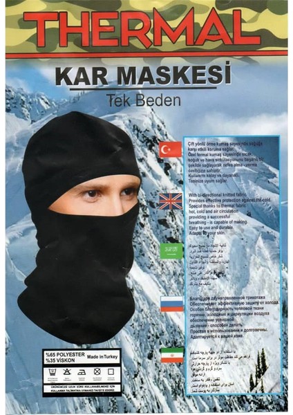 Thermal Kar Maskesi Siyah fiyatları