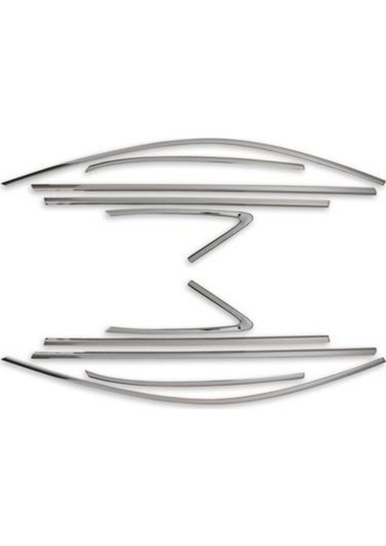 Alminox Oto Audı A3 2012 Sd Cam Çerçevesi 12 Prç. P.çelik