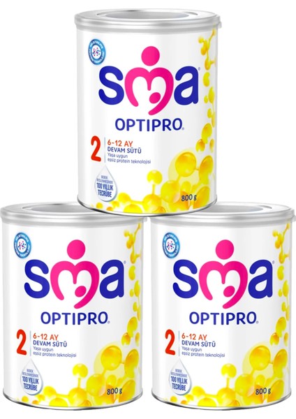 Sma Optipro Devam Sütü 2 Numara 800 gr x 3 Adet