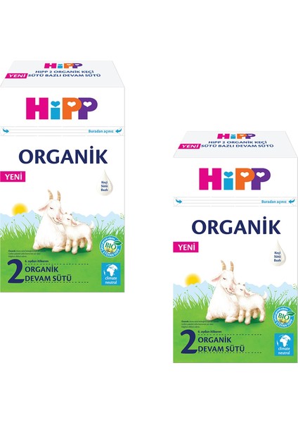 2 Organik Keçi Sütü Bazlı Devam Sütü 400gr 2 Adet