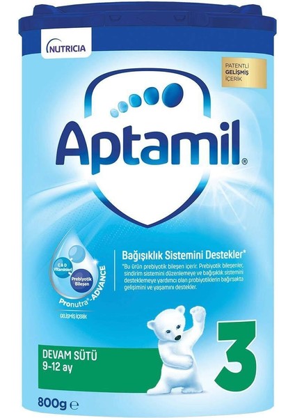 3 Devam Sütü 800 G 9-12 Ay Akıllı Kutu