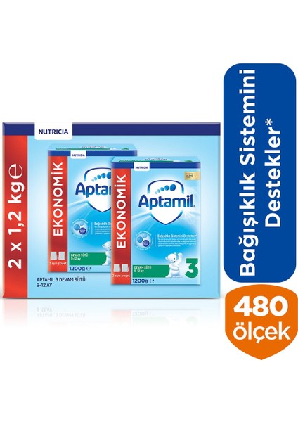 3 Devam Sütü 2*1200 gr