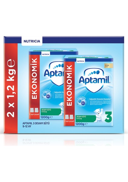 3 Devam Sütü 2*1200 gr fiyatları