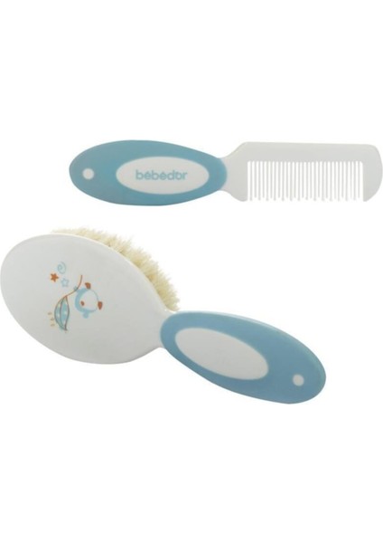 Doğal Fırça-Tarak Seti 573 Mavi