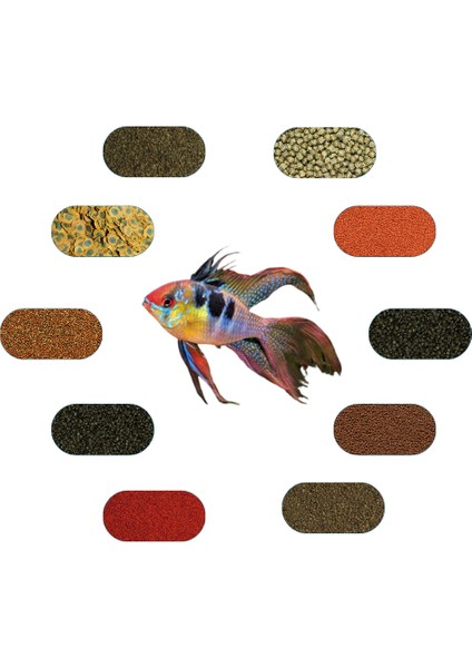 Ramirezi Yem Paketi 100 Gr/ad (6 Çeşit)