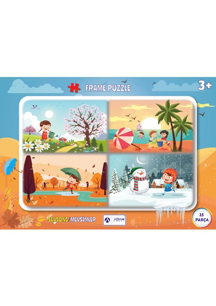 35 Parça Frame Puzzle 4'lü Set