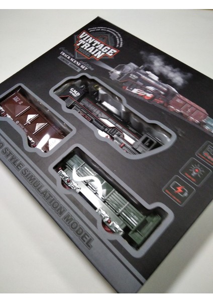 Kara Tren Raylı Oyuncak Tren