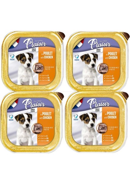 Pate Ezme 4 Adet Tavuklu Yavru Köpek Konserve Maması 150 gr Puppy