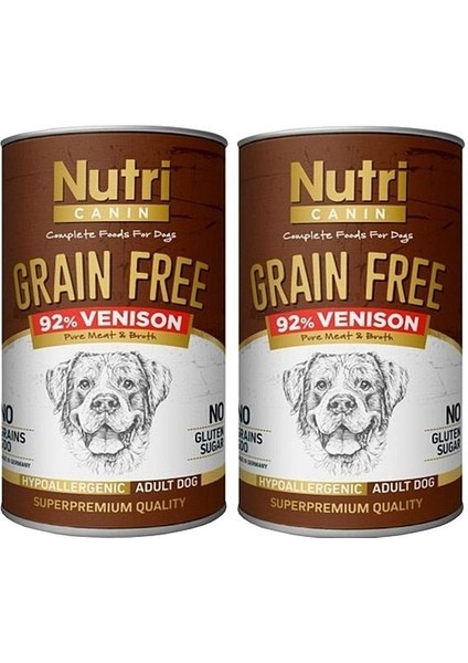 Geyik Etli Tahılsız Yetişkin Köpek Konservesi 400 G 2 Adet