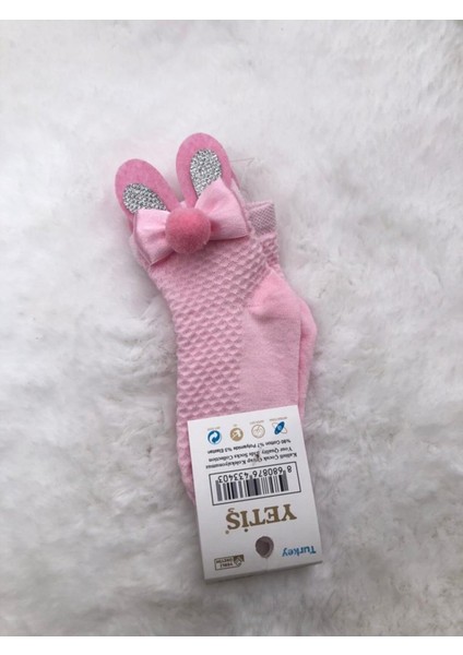 Sevimli Tavşancık Bebe Çocuk Kulaklı Çorap