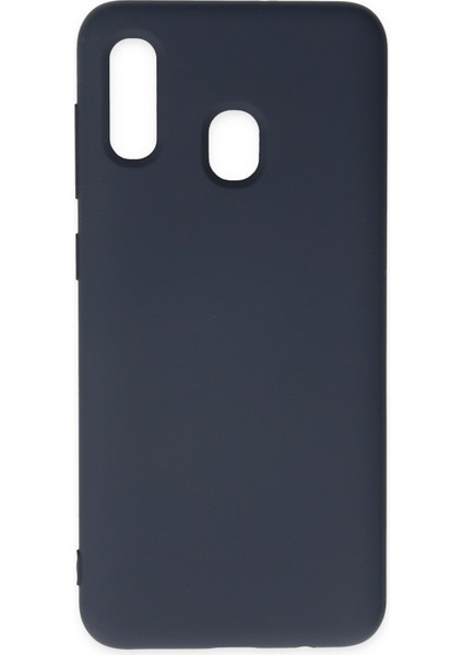 Samsung Galaxy A30 Kılıf Nano Içi Kadife Silikon - Lacivert 300099