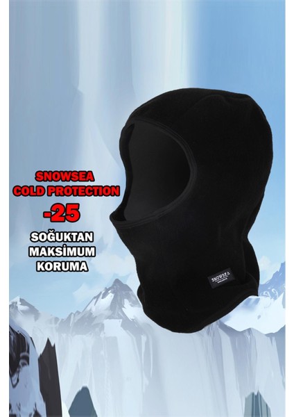 Cold Protection -25 Soğuktan Tam Koruma Snowsea Siyah Maske