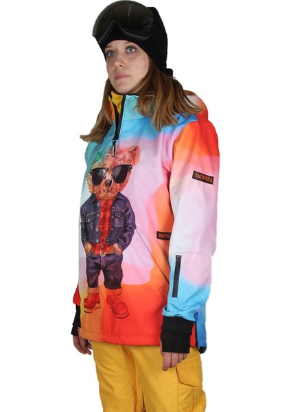 SS7915 Cool Teddy Kadın Kar ve Kayak Montu, Bayan Renkli Snowboard Montu indirimleri