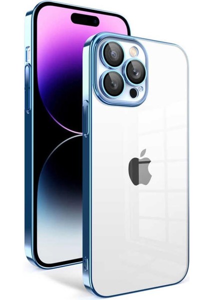iPhone 14 Pro Max Kılıf Kamera Korumalı Renkli Çerçeveli Garaj Kapak
