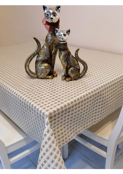 Gri Ithal Pvc Muşamba - Desenli Silinebilir Masa Örtüsü fırsatları