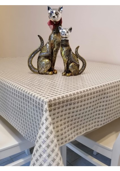 Gri Ithal Pvc Muşamba - Desenli Silinebilir Masa Örtüsü indirimleri