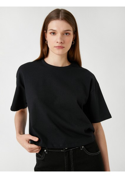 Crop Tişört Kısa Kollu Relax Fit