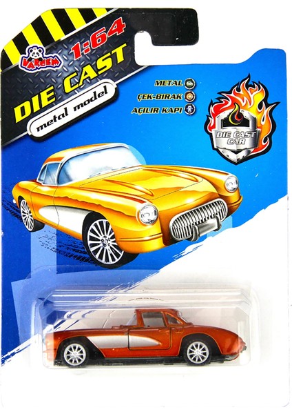 1:64 Kapıları Açılır Metal Araba