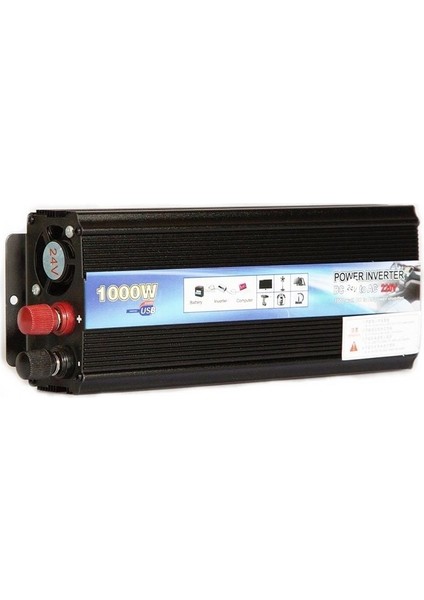 Inverter Dönüştürücü Usb'li 24V-220V 1000 Watt / ICCA95 fiyatları