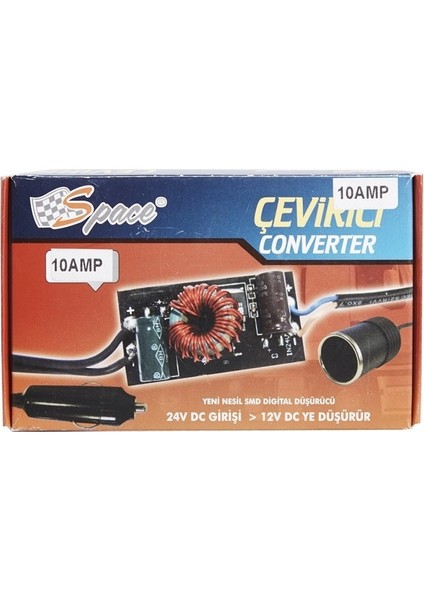 Converter Çevirici (24-12V Çevirici) 10 Amper / ICCA50 fiyatları