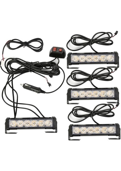 Çakar Lamba Powerledli 4'lü Sarı Sarı-Beyaz Beyaz 12-24V / LAPA196