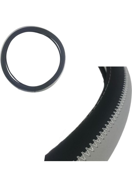 Direksiyon Kılıfı 38 cm Siyah/gri / DIKI342-SG