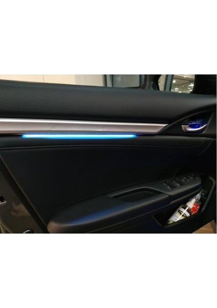 Honda Cıvıc Fc5-Fk7 2016-2020 Isıklı Ic Kapı Cıtası 4 Parca Mavı modelleri