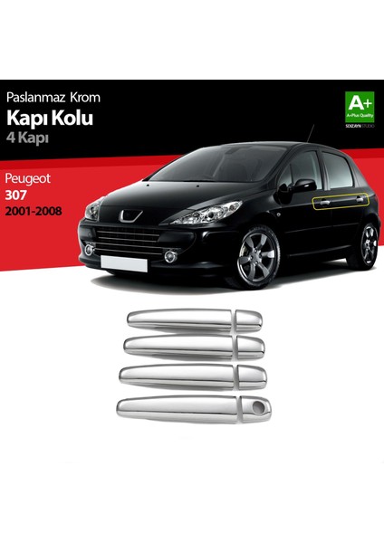 Peugeot 307 Krom Kapı Kolu 4 Kapı 2001-2008