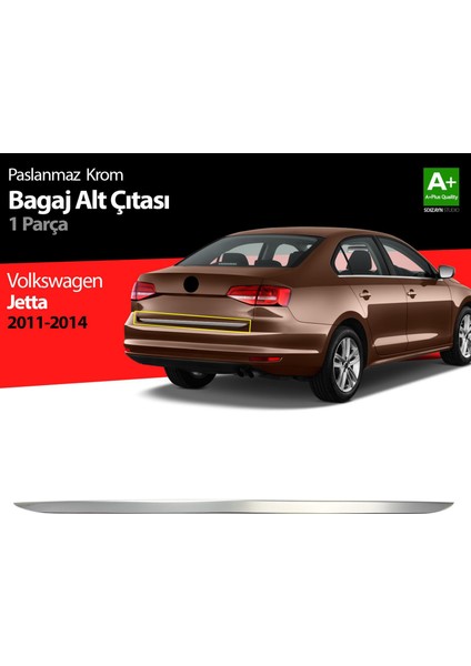 Volkswagen Jetta Krom Bagaj Alt Çıta 2011-2014