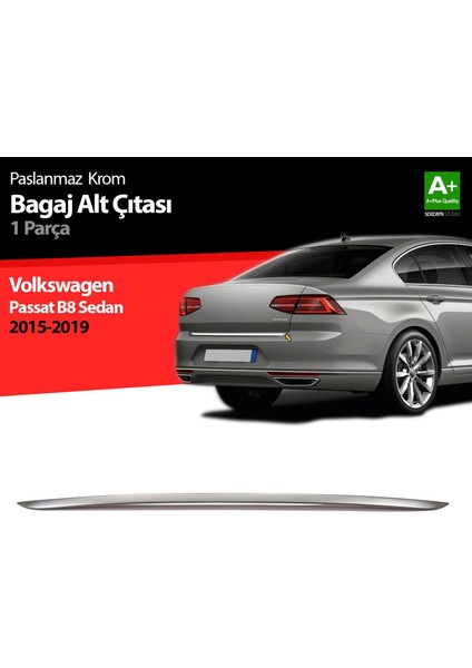 Volkswagen Passat B8 Krom Bagaj Alt Çıtası 2015 Üzeri