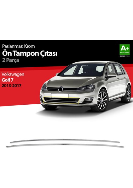 Volkswagen Golf 7 Krom Ön Tampon Çıtası 2 Prç. 2013-2017