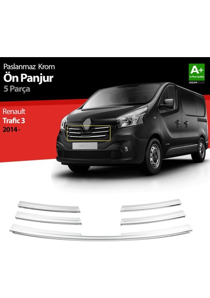Renault Trafic Krom Ön Panjur 5 Prç. 2015 Üzeri