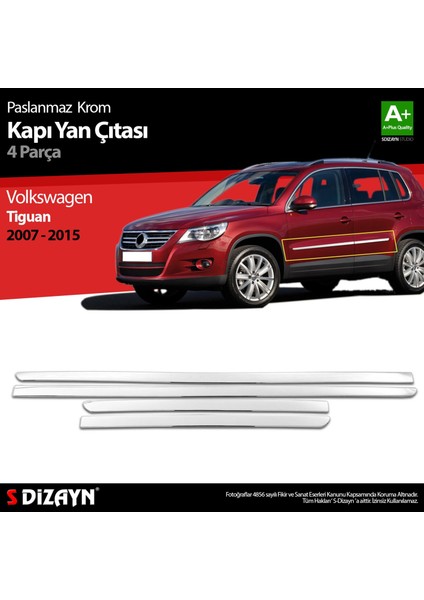 Volkswagen Tiguan Krom Kapı Yan Çıtası 2007-2015