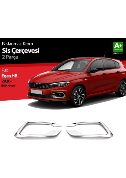 Fiat Egea Hb Krom Sis Çerçevesi 2 Prç. 2020 Üzeri (Mat Krom)