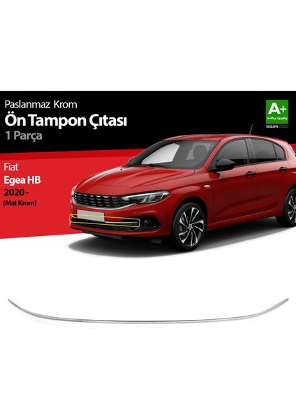 Fiat Egea Hb Krom Ön Tampon Çıtası 2020 Üzeri (Mat Krom)