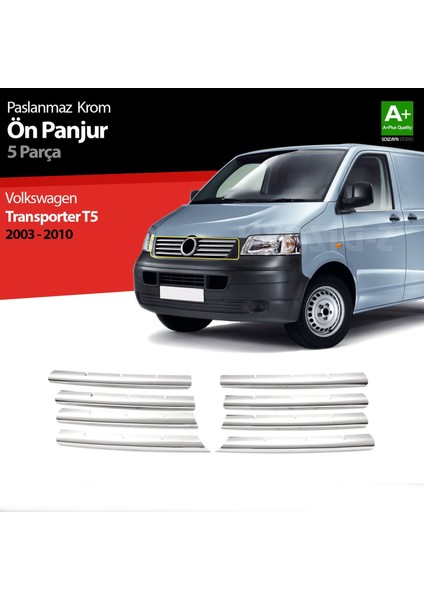 Volkswagen T5 Transporter Krom Ön Panjur 8 Prç 2003-2010