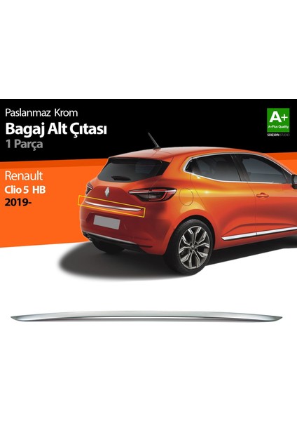 Renault Clio 5 Krom Bagaj Alt Çıtası 2019 ve Üzeri