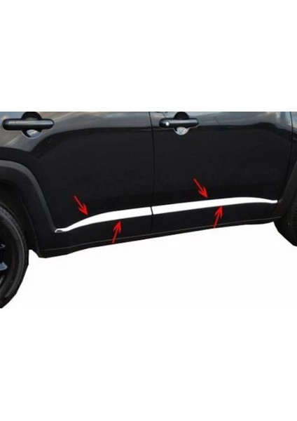 Jeep Renegade Yan Kapı Çıtası Paslanmaz Çelik 4 Parça
