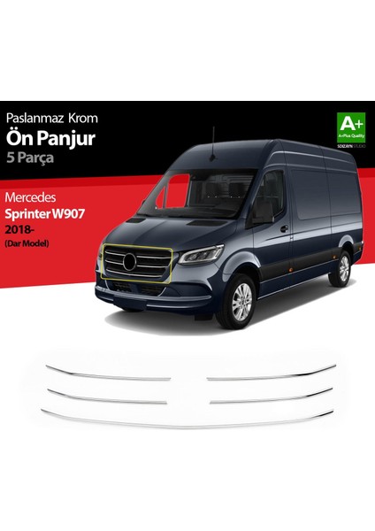 Mercedes Sprinter W907 Krom Ön Panjur Dar Model 5 Prç 2018 Üzeri