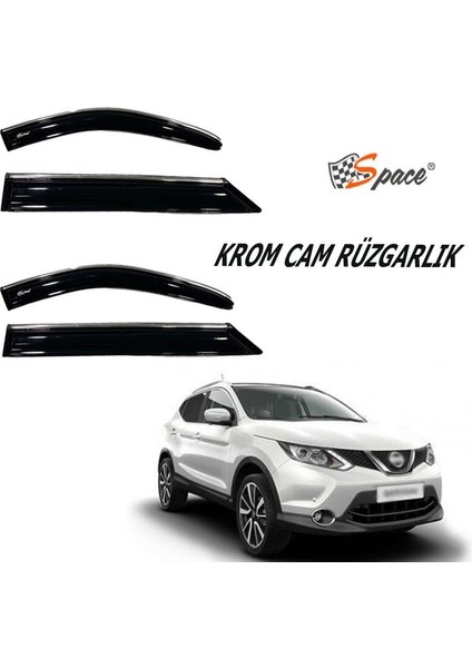 Krom Cam Rüzgarlığı Nissan Qashqai 2008-2015/ CARU401 modelleri