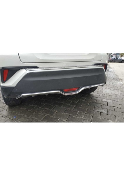 Toyota C-Hr 2016-2019 Arka Tampon Alt Çıtası Nıkelaj