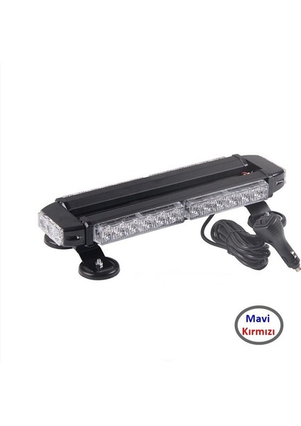 Çakar Lamba Çift Taraflı 30 LED Mavi-Kırmızı